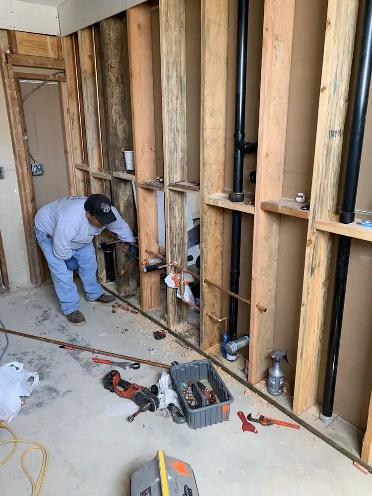 Commercial rough-in plumbing for Commercial Plumbing in The Meadows of Horsham Towne